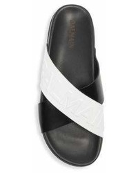 Balmain Cross Leather Sandals