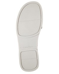 Calvin Klein Dex Embossed Leather Sandal