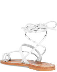 K Jacques St Tropez Ellada Leather Sandals White