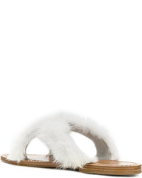 Solange Fur Detail Sandals