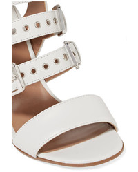 Laurence Dacade Kloe Buckled Leather Sandals White