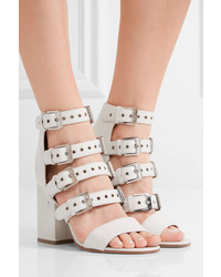 Laurence Dacade Kloe Buckled Leather Sandals White