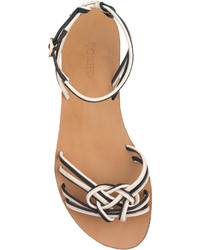 J.Crew Knotted Two Tone Sandals