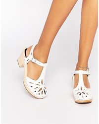 Swedish Hasbeens White Leather Lacy Sandals