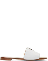 Giuseppe Zanotti White Leather Logo Sandals