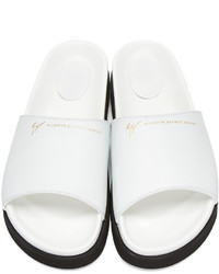 Giuseppe Zanotti White Leather Rinko Sandals