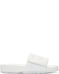 Maison Margiela White Leather Slide Sandals