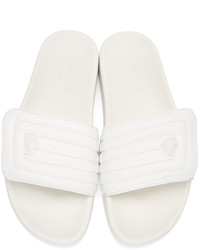 Versace White Quilted Medusa Sandals