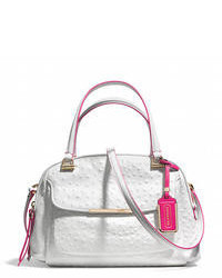 Coach Madison Small Georgie Satchel In Ostrich Embossed Edgepaint Leather