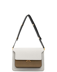 Marni Off White And Brown Medium Trunk Bag