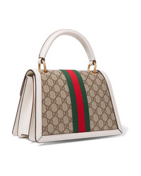 Gucci Queen Margaret Textured Med Printed  Canvas Tote