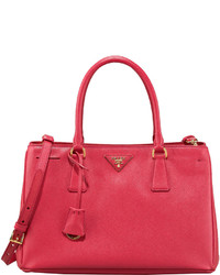 Prada Saffiano Gardners Tote Bag Pink