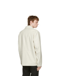 System Off White Faux Leather Jacket