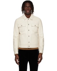 Tom Ford Off White Western Blouson Leather Jacket