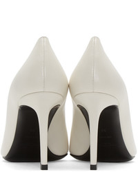 Saint Laurent White Paris Skinny Heels