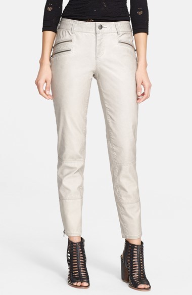 Free People Ankle Zip Faux Leather Skinny Pants, $148