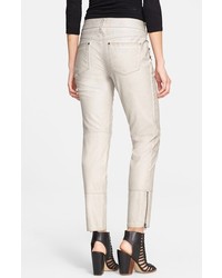 Free People Ankle Zip Faux Leather Skinny Pants