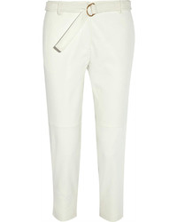 J.Crew Collection Cropped Leather Tapered Pants