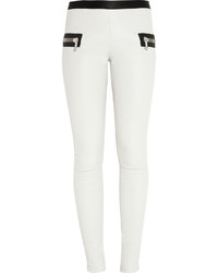 Les Chiffoniers Zip Trimmed Stretch Leather Leggings
