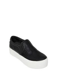 DKNY 40mm Bess Embossed Leather Sneakers