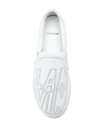 Lanvin Embossed Slip On Sneakers