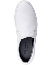 Cole Haan Falmouth Grandos Leather 2 Gore Slip On Sneaker White
