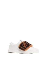 Fendi Ff Genuine Shearling Slip On Sneaker