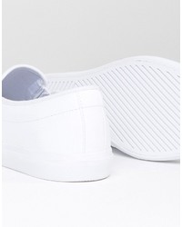 Lacoste Gazon Leather Slip On Sneakers