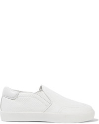 Ash Textured Leather Slip On Sneakers