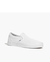 Madewell Vans Classic Slip Ons In Perforated Leather