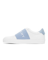 Givenchy White And Blue Elastic Urban Knots Sneakers