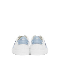 Givenchy White And Blue Elastic Urban Knots Sneakers