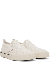 Coach 1941 White Leather Skate Slip On Sneakers