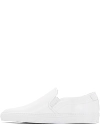Common Projects White Leather Slip On Sneakers