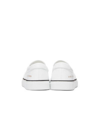 Common Projects White Leather Slip On Sneakers