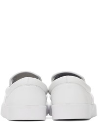 Junya Watanabe White Leather Slip On Sneakers