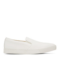 Comme des Garcons Homme White Leather Steer Sneakers