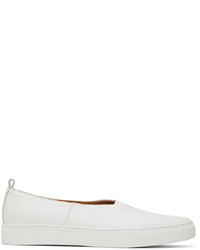 LE17SEPTEMBRE White Leather V Cut Sneakers