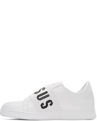 Versus White Logo Band Slip On Sneakers