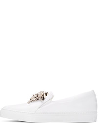 Versace White Medusa Slip On Sneakers