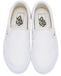 Vans White Og Classic Lx Slip On Sneakers