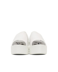 Miu Miu White Toe Cap Platform Slip On Sneakers