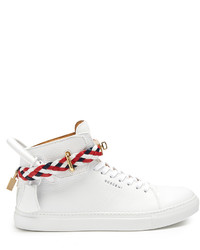 Buscemi 100mm Weave High Top Leather Trainers