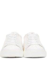 Moncler A White Textured Leather Sneakers