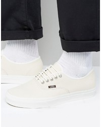 Vans Authentic Leather Sneakers In White