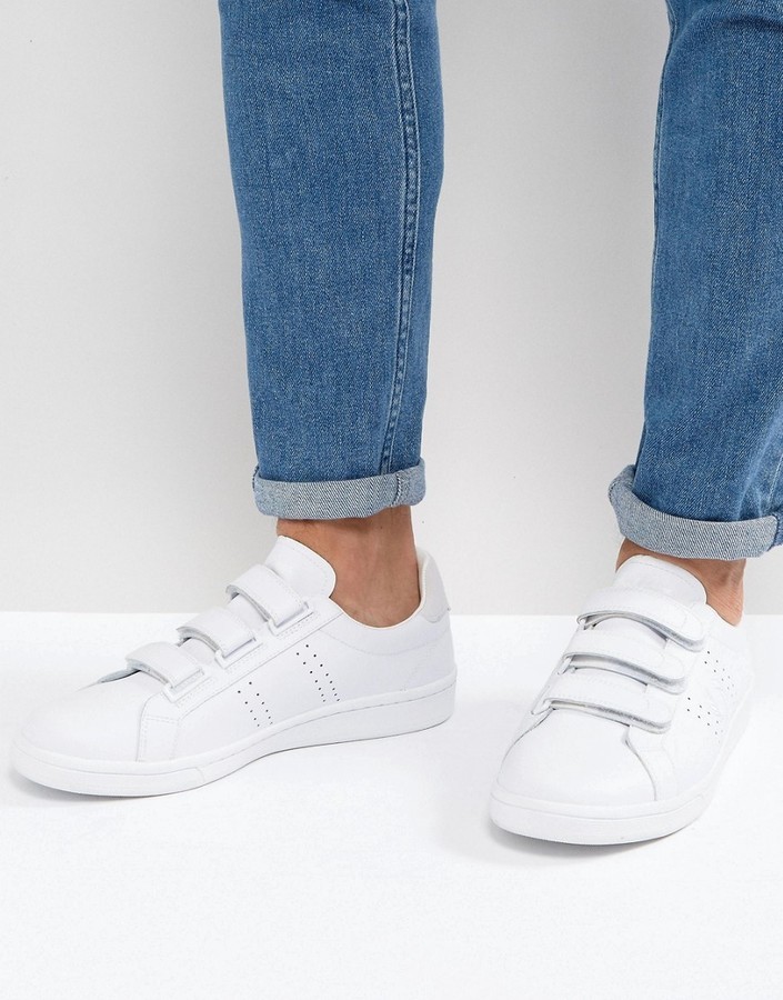 Fred Perry B721 Leather Velcro Sneakers White, $110 | Asos | Lookastic
