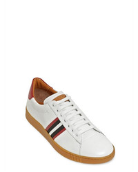 Bally Striped Webbing Leather Sneakers