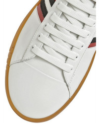 Bally Striped Webbing Leather Sneakers