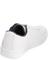 Original Penguin Barker Leather Lace Up Sneaker White