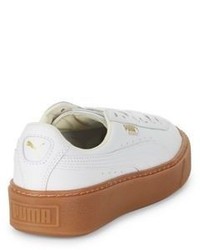 Puma Basket Leather Lace Up Sneakers